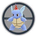 Wartortle com chapéu de festa